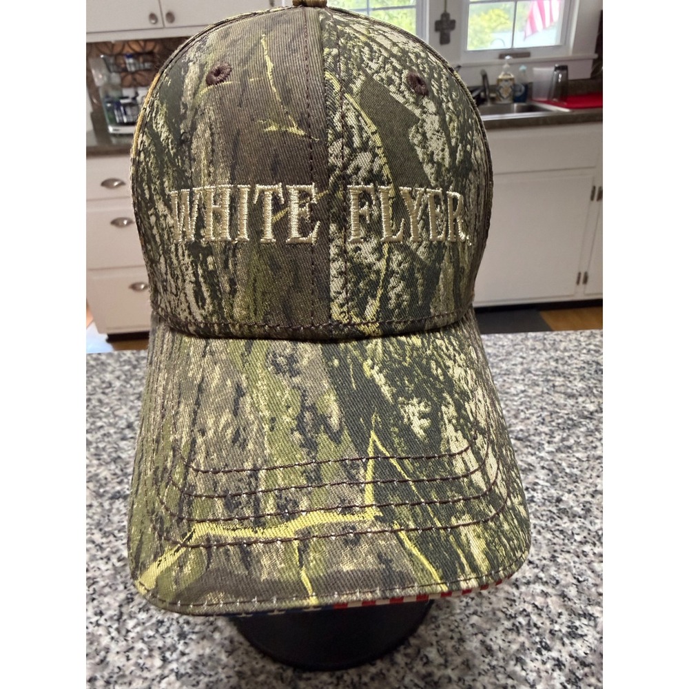 Design Dynamix White Flyer Hat Mens OSFM Camo Hook Loop Adjustable Cap